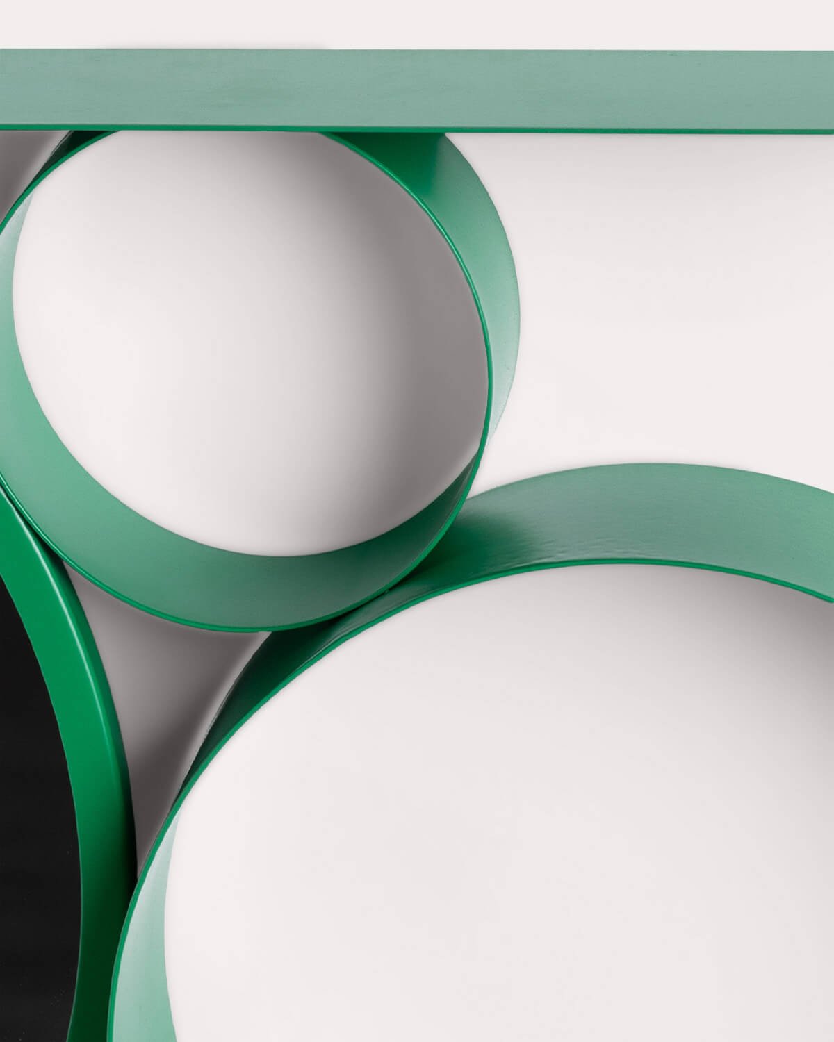 Wall Mirror with Metal Shelf (Ø28 cm) Elara, gallery image 2