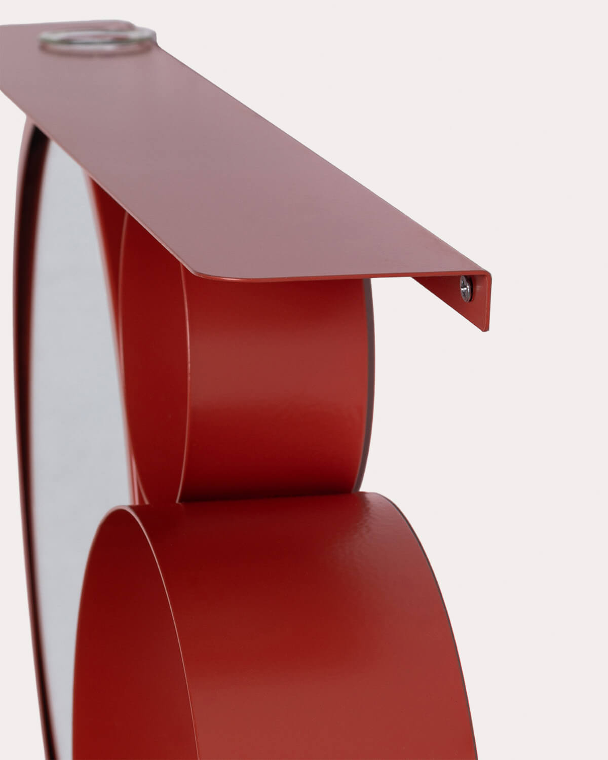 Wall Mirror with Metal Shelf (Ø28 cm) Elara, gallery image 3