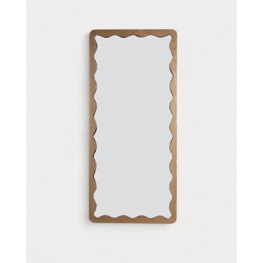 Rectangular Wooden Wall Mirror (220x100 cm) Arali Light Wood - The Masie