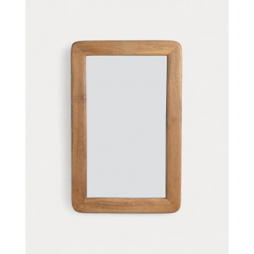 Mango Wood Wall Mirror (110x70 cm) Reichel Light-Coloured Mango Wood - The Masie