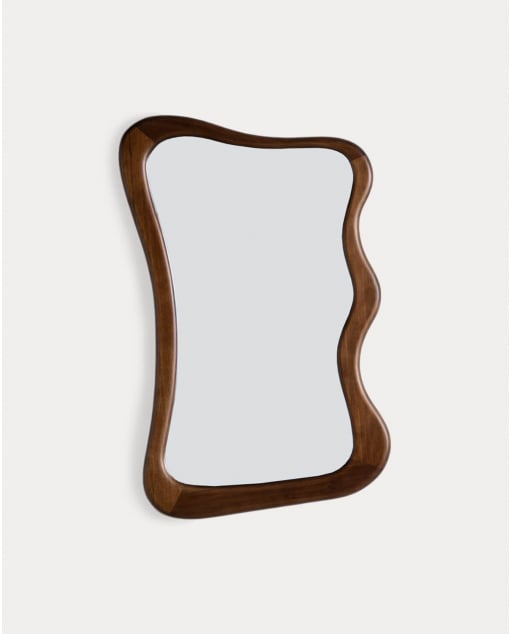 Pine Wood Wall Mirror (80x50 cm) Vahid