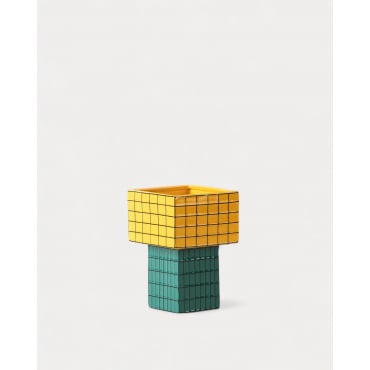 Zele Dolomite Vase Olive yellow - The Masie