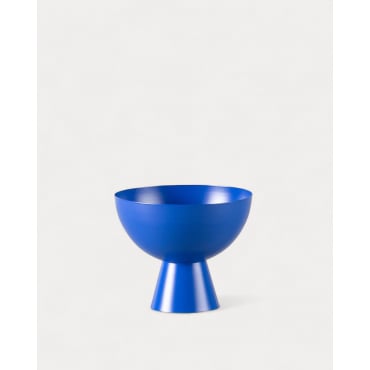 Decorative Metal Bowl with Base (Ø 16 cm) Eladi Blue Sapphire - The Masie