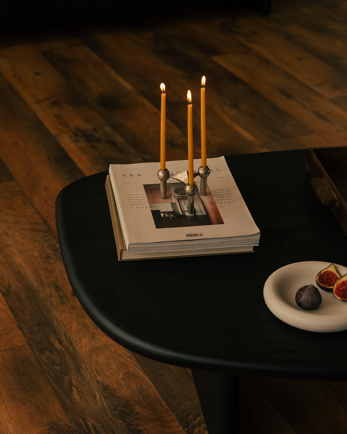 Rectangular Coffee Table made of Pine Wood and Elm Wood (110x80 cm) Kuroen, gallery image 6