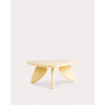 Wooden Side Table (80x77 cm) Saideah Yellow Wheat - The Masie