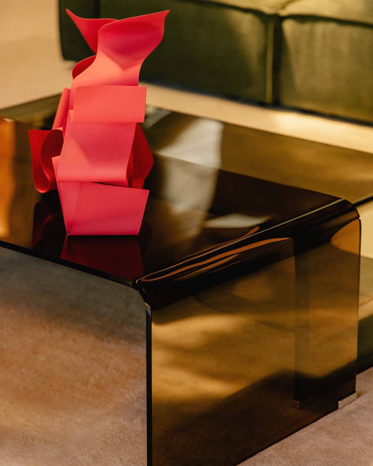 Rectangular Coffee Table in Tempered Glass (120x60 cm) Curve, gallery image 2