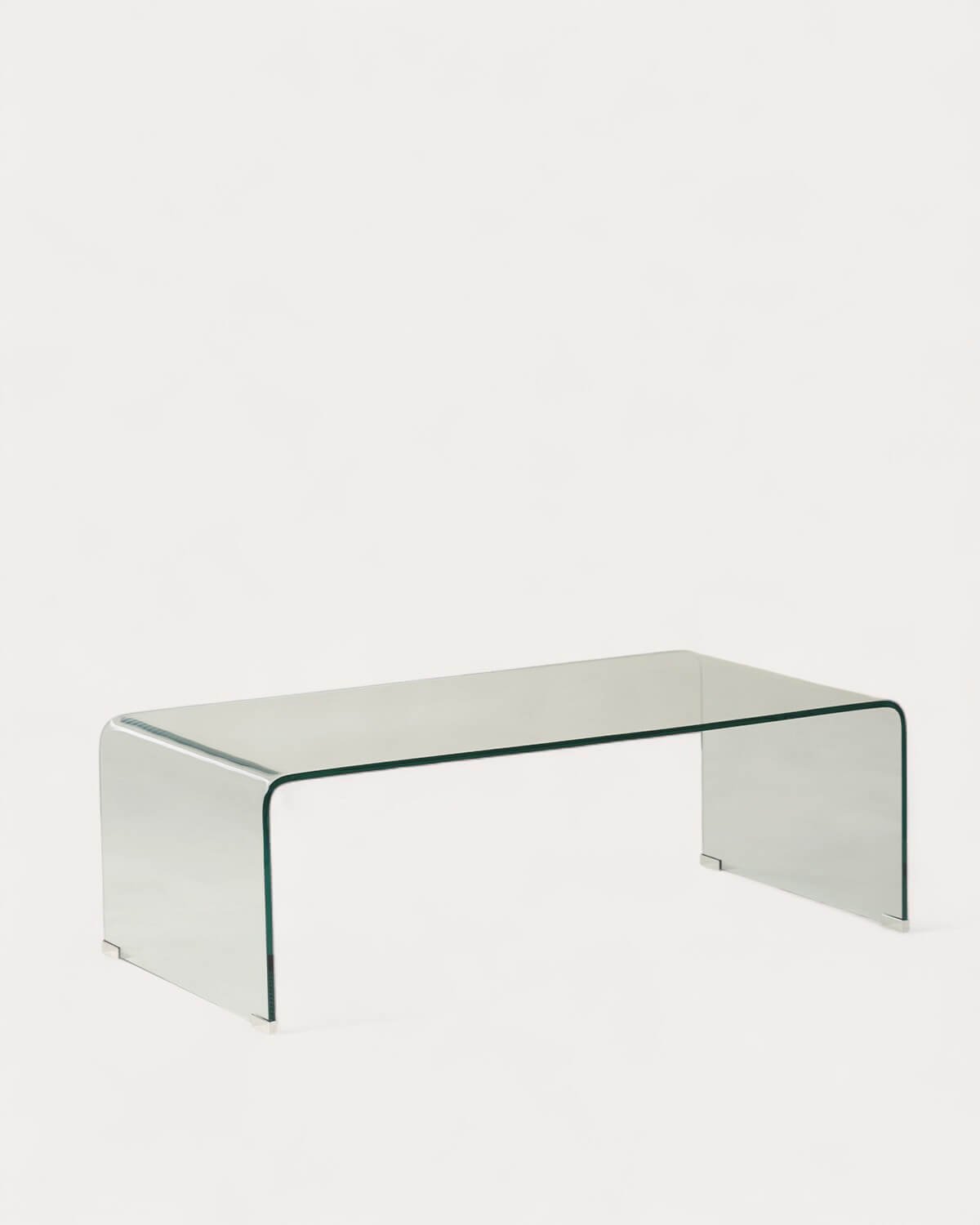 Rectangular Coffee Table in Tempered Glass (120x60 cm) Curve, gallery image 1