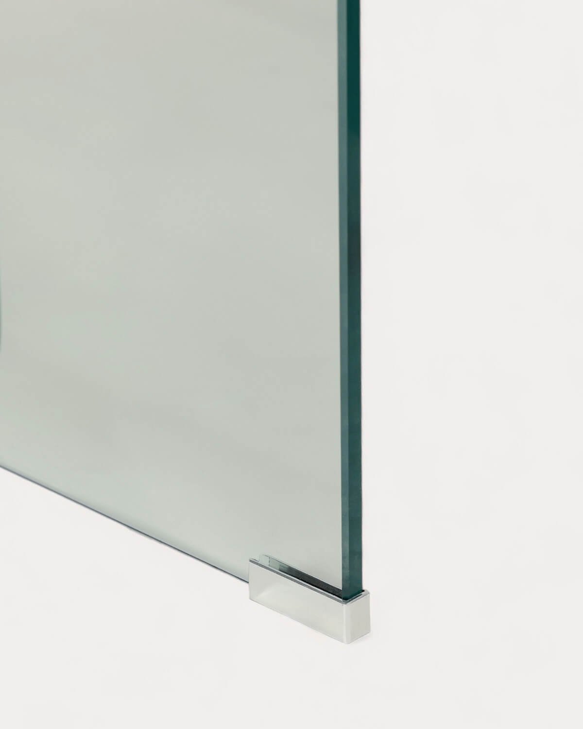 Rectangular Curved Glass Coffee Table (118x60 cm) Adit , gallery image 8