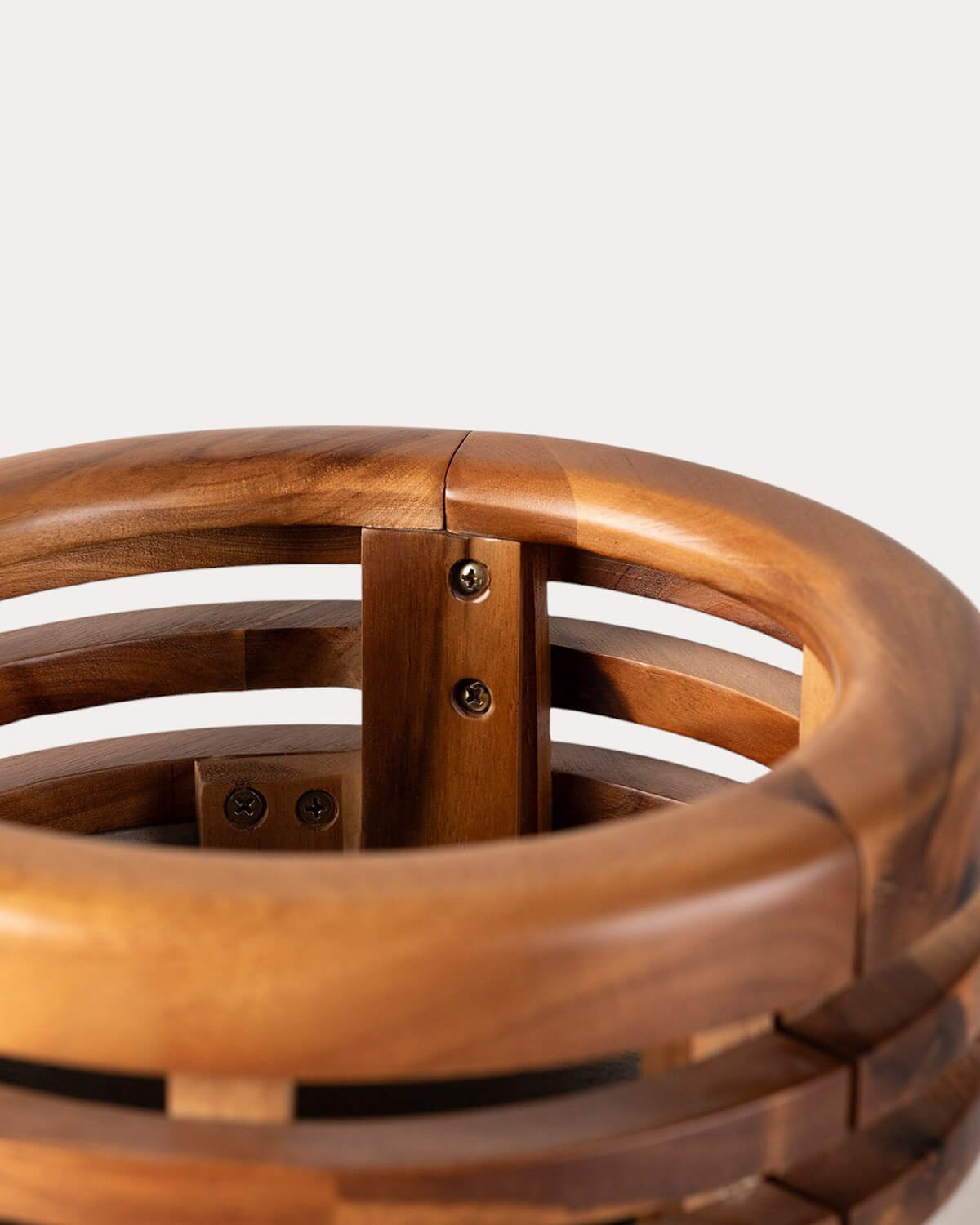 Concrete and Acacia Wood Planter M (43xØ31 cm) Hazan, gallery image 8