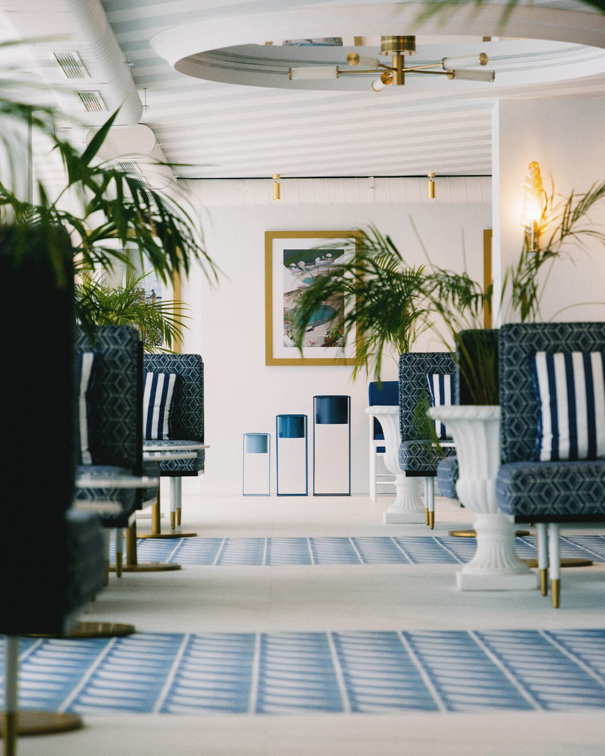 Set of 3 Round Metal Planters Cosme, gallery image 2