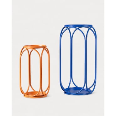 Pack of 2 Metal Plant Stands Hans Blue Sapphire - The Masie