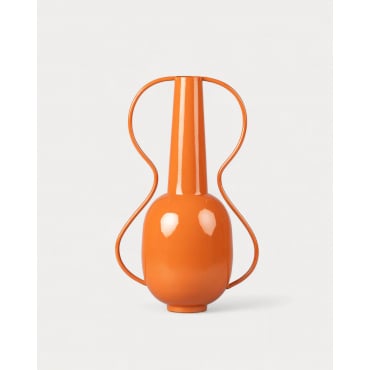 Zyron Metal Vase Orange Terra - The Masie