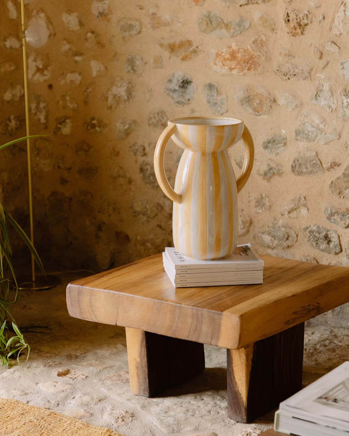 Tall Dolomite Vase XL Litchi Lines, gallery image 2