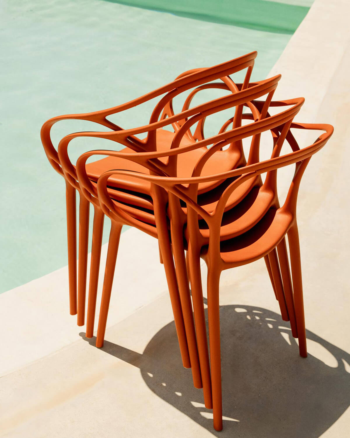 Cancun Rectangular Aluminum Table Set (160x90 cm) and 6 Erbra Outdoor Polypropylene Chairs, gallery image 6