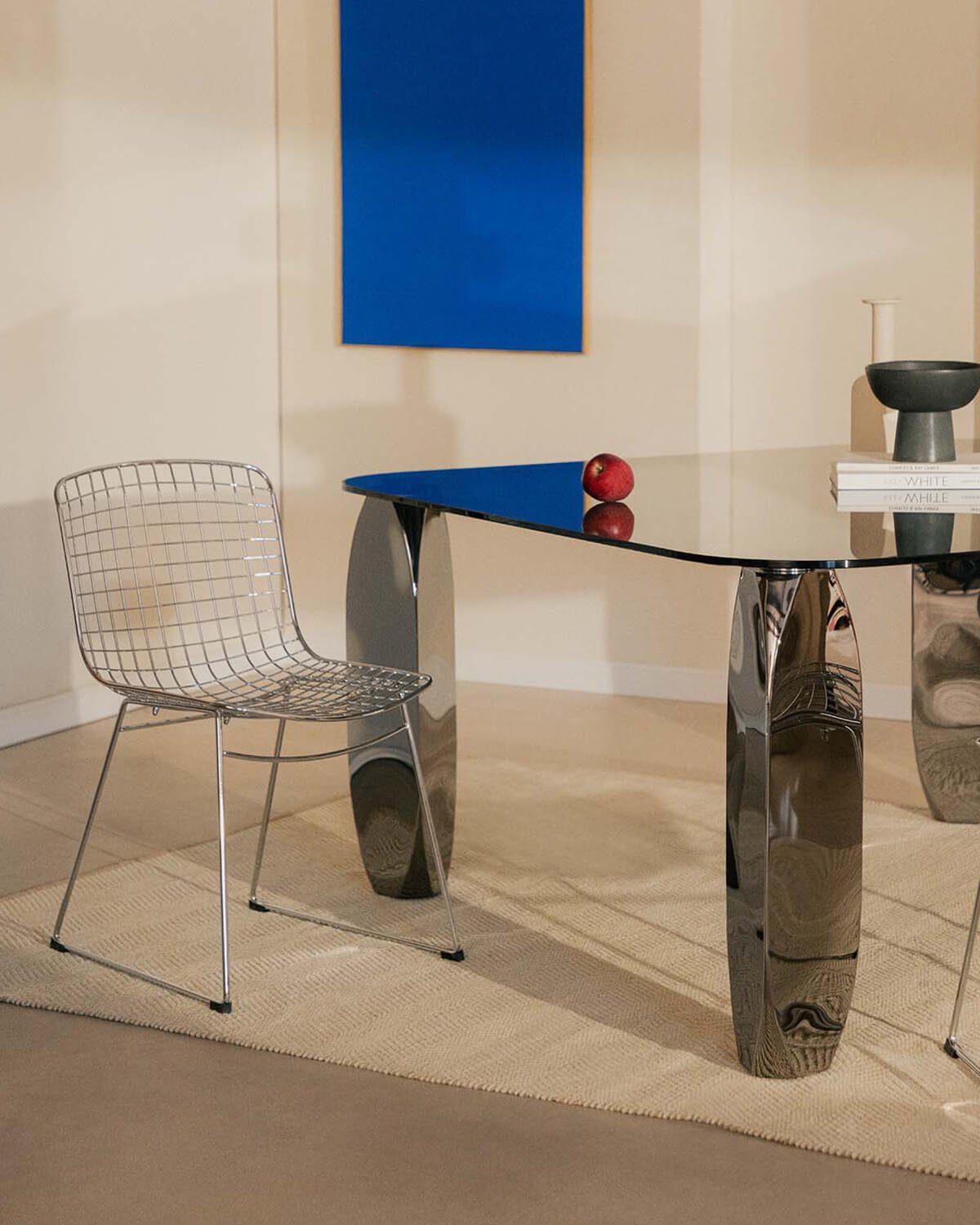 Pack 4 High Back Steel Dining Chairs Aras Trend, gallery image 2