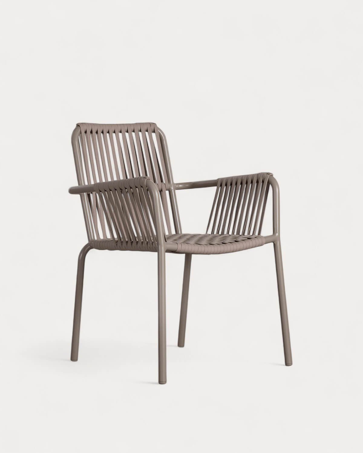 Aluminium and Rope Outdoor Dining Chair Drian Trend, gallery image 1