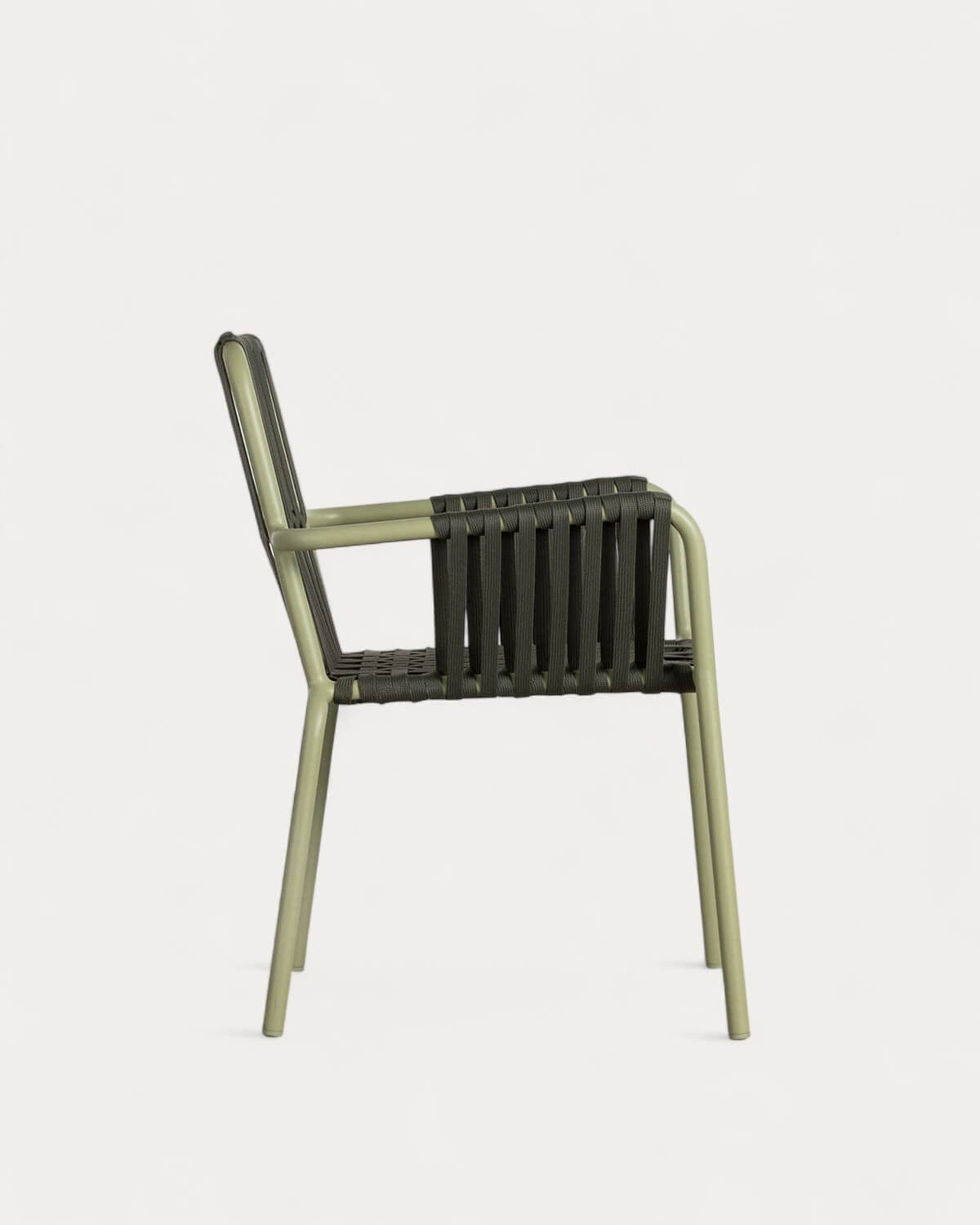 Pack 4 Dining Chairs with Aluminium Armrests and Rope Drian Trend, gallery image 4