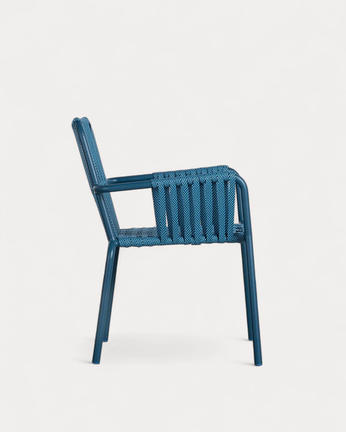 Pack 4 Dining Chairs with Aluminium Armrests and Rope Drian Trend, gallery image 2