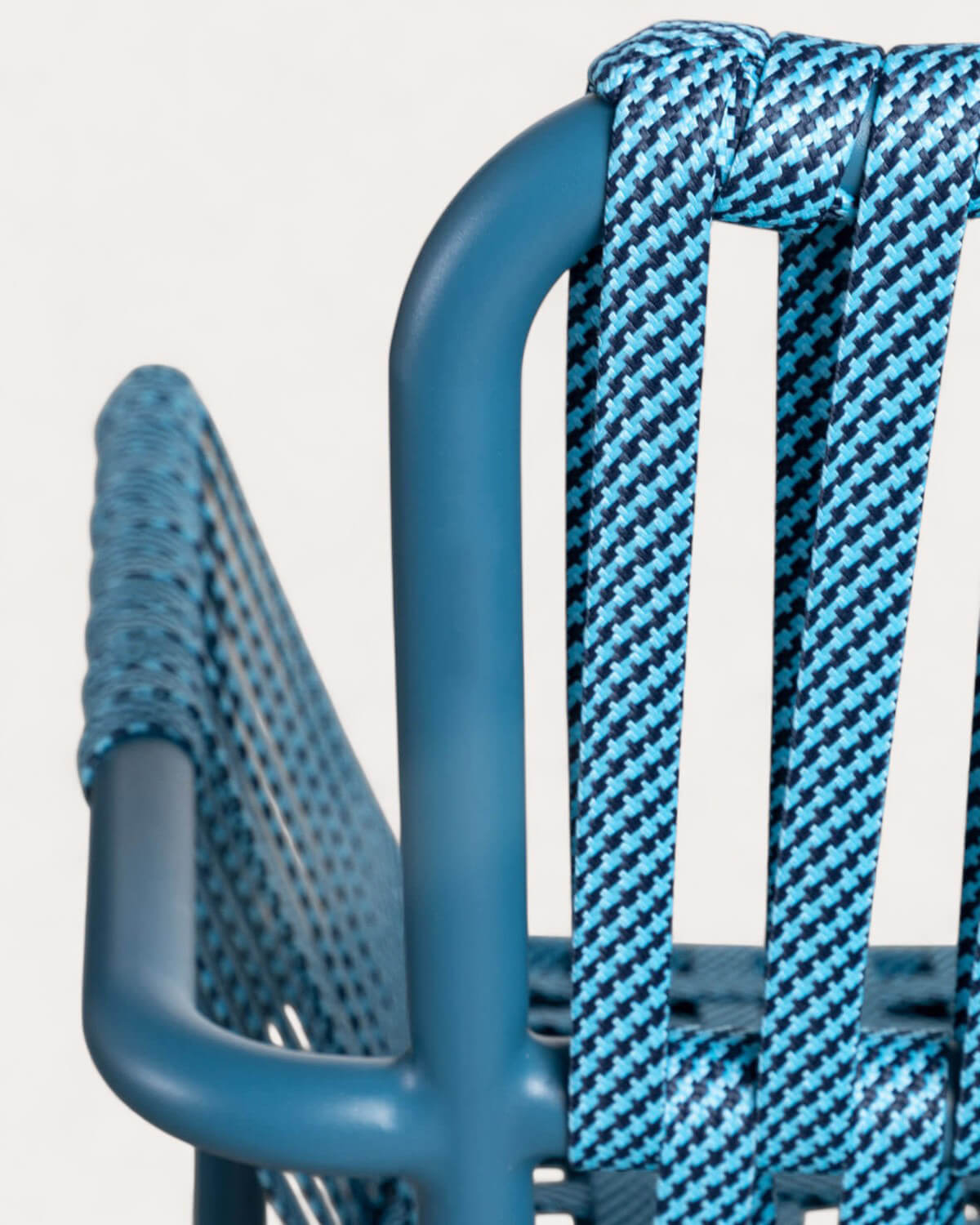 Pack 4 Dining Chairs with Aluminium Armrests and Rope Drian Trend, gallery image 4