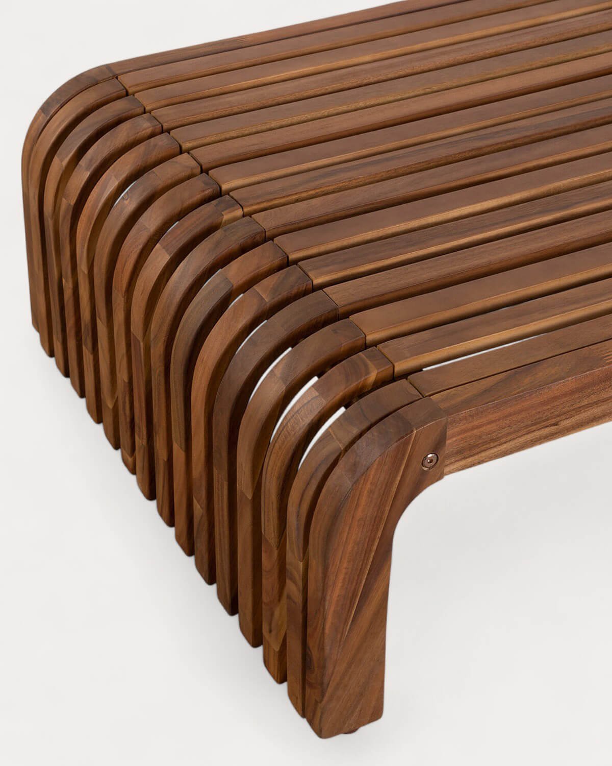 Acacia Wood Set of 2 Sun Loungers and Side Table Hazan Trend, gallery image 5