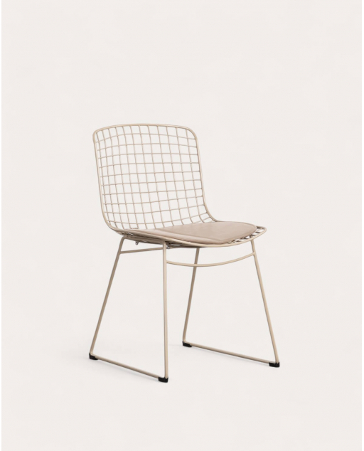 Pack of 4 Aras Fresh high-back metal dining chairs