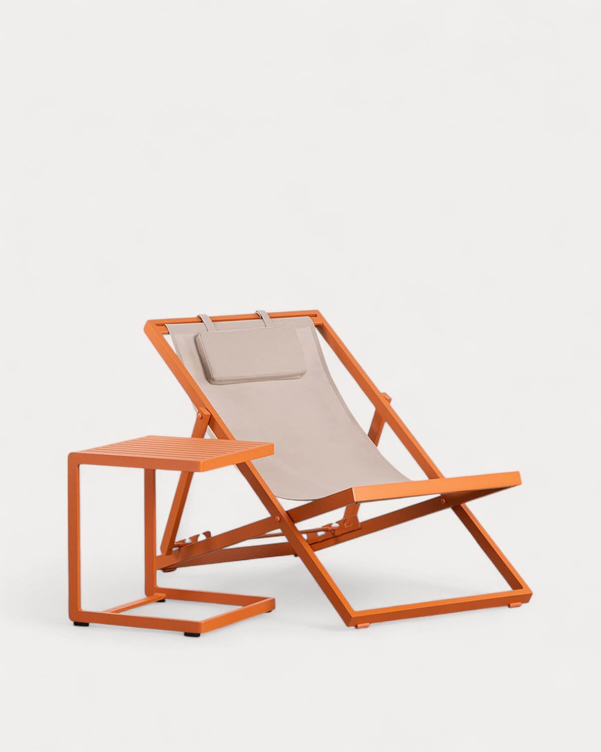 Rilas Reclining Hammock and Aluminum Side Table Set (40x40 cm) Kreta, gallery image 1