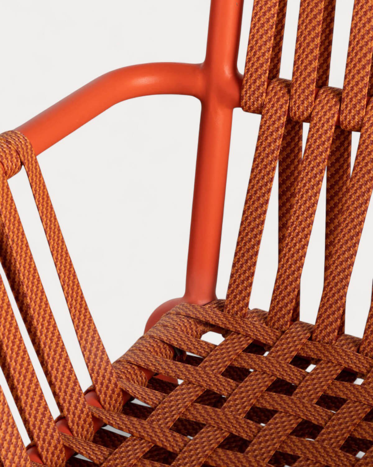 Pack of 4 Drian Trend Aluminum and Rope Outdoor Chairs, gallery image 3