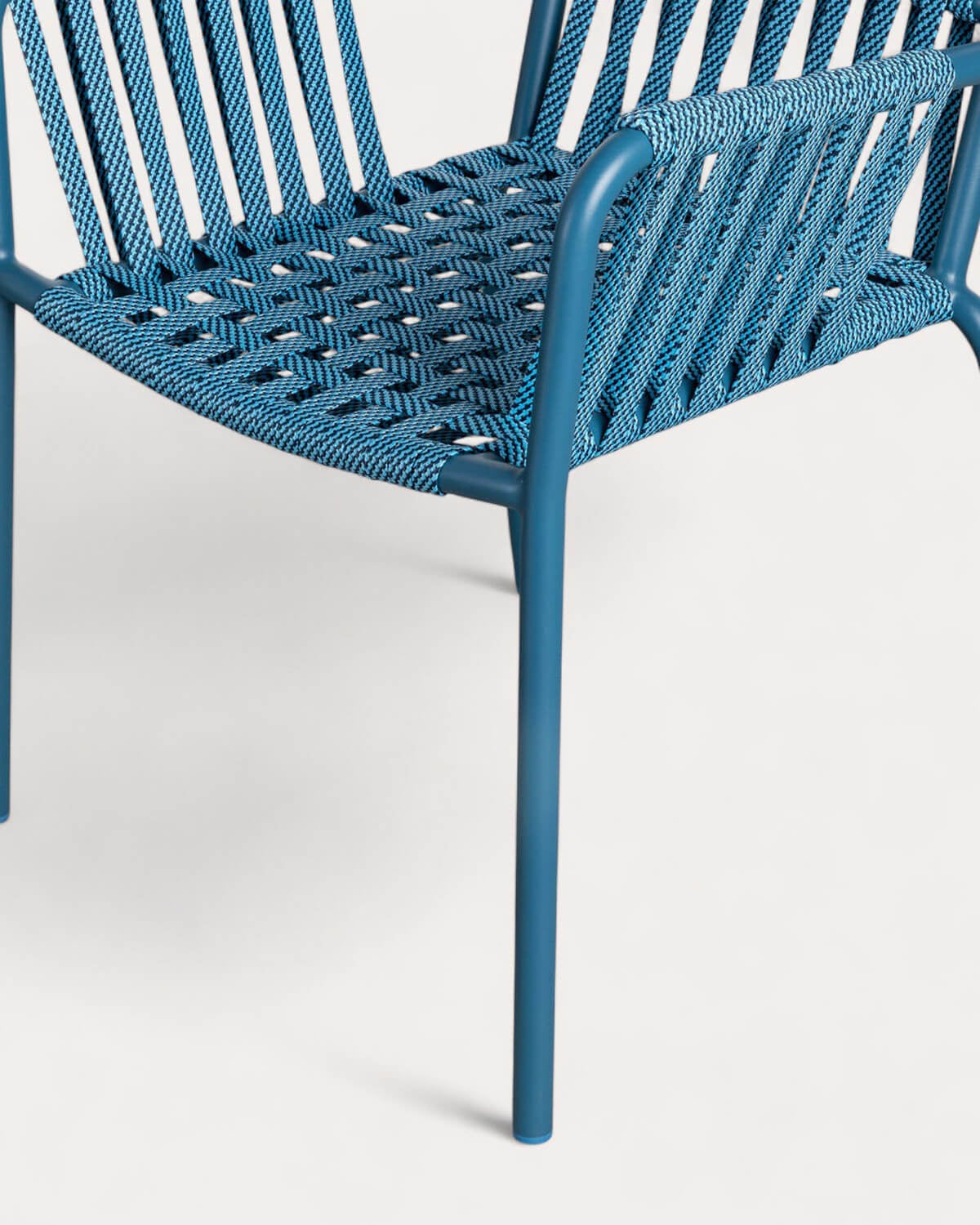 Pack of 4 Drian Trend Aluminum and Rope Outdoor Chairs, gallery image 5