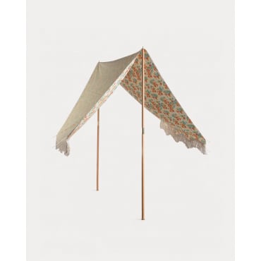 Wood and Fabric Beach Canopy Capri Yellow ochre - The Masie