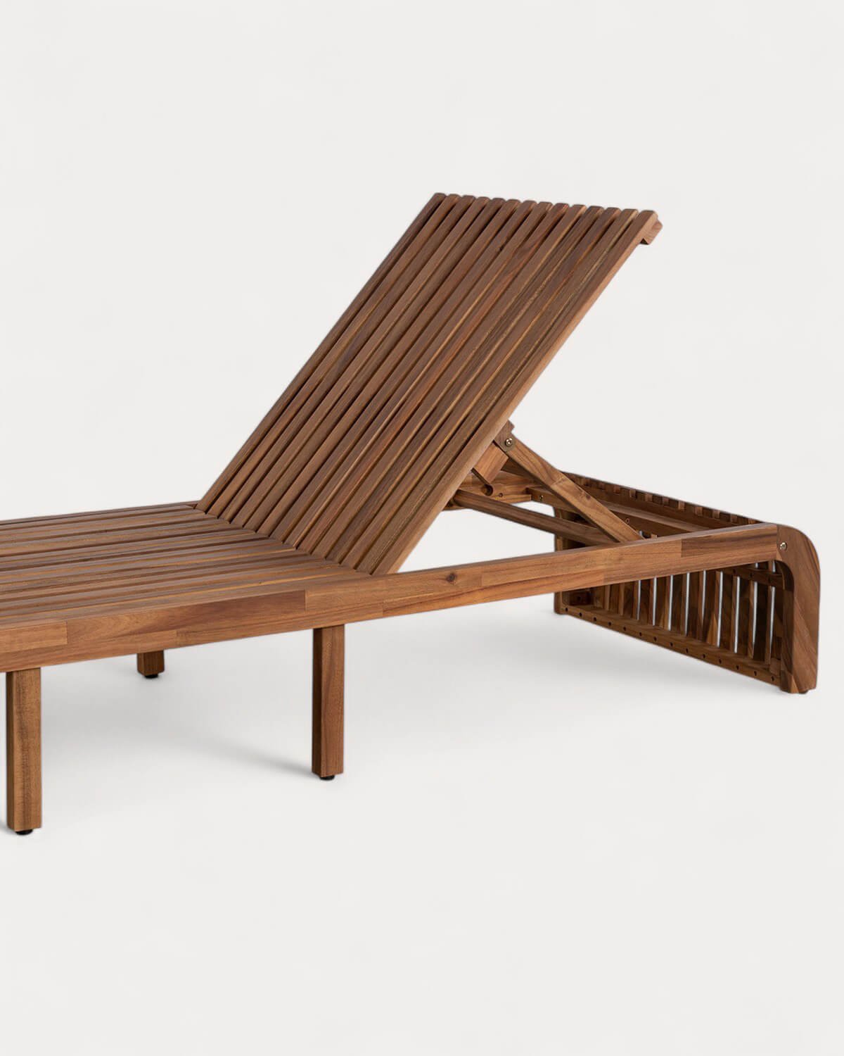 Hazan Trend Acacia Wood Lounger and Side Table Set, gallery image 6