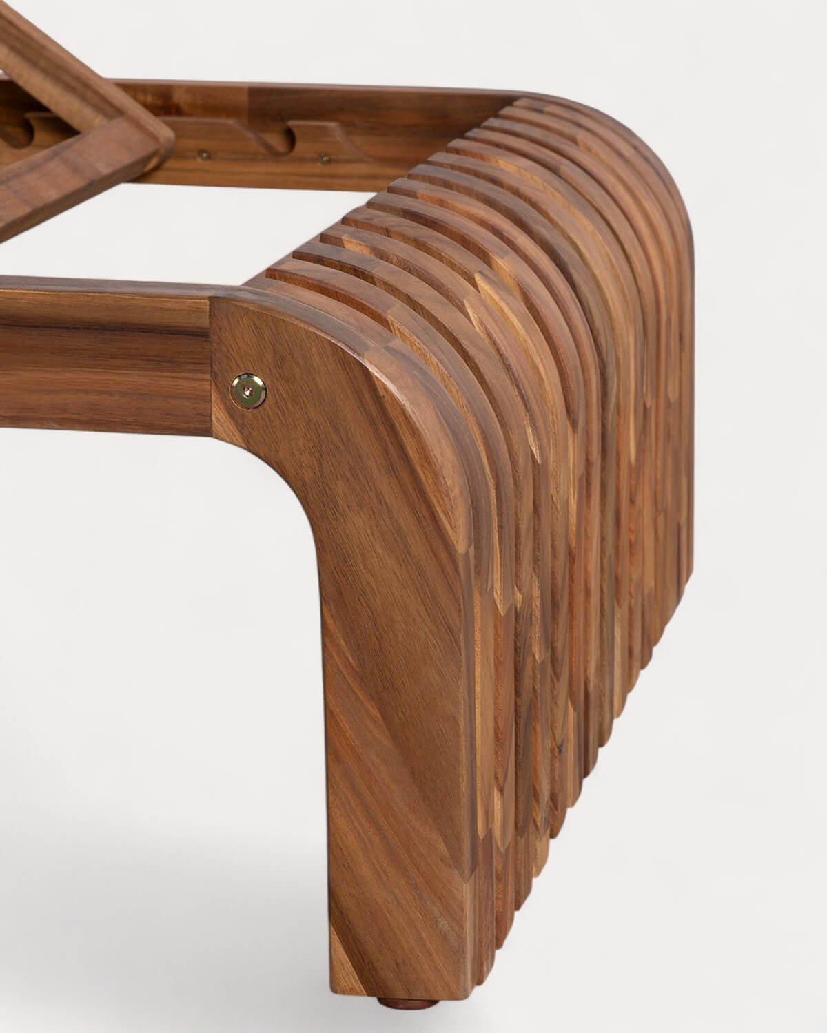 Hazan Trend Acacia Wood Lounger and Side Table Set, gallery image 8