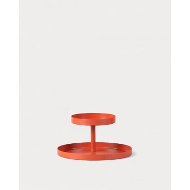 Metal Decorative Tray Meila Red Brick - The Masie