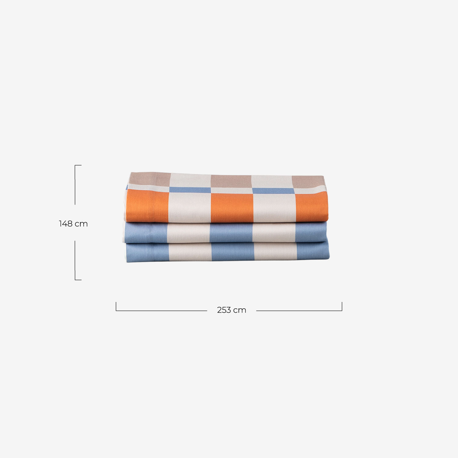 Cotton tablecloth 253x148 cm Pilu, measurements