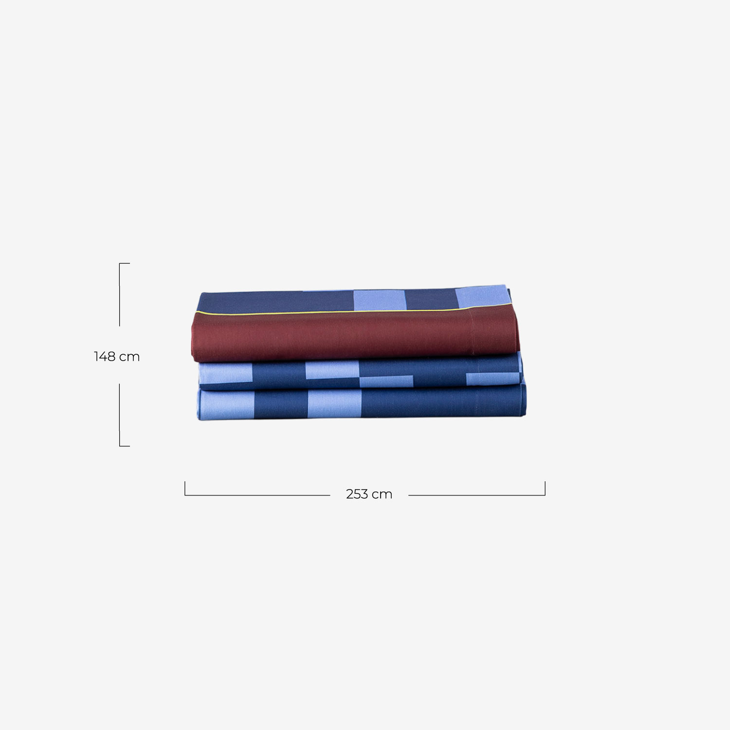 Cotton tablecloth 253x148 cm Pura, measurements