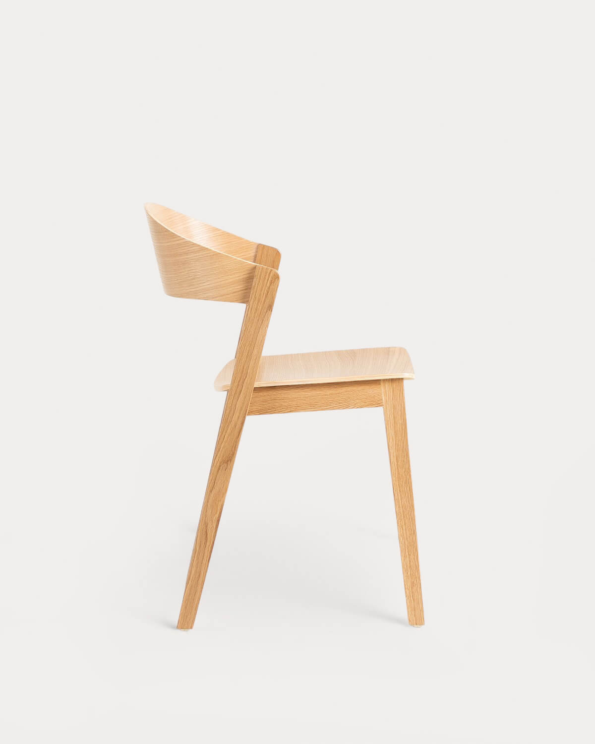 Pack of 4 Laly Oak Wooden Dining Chairs, gallery image 4