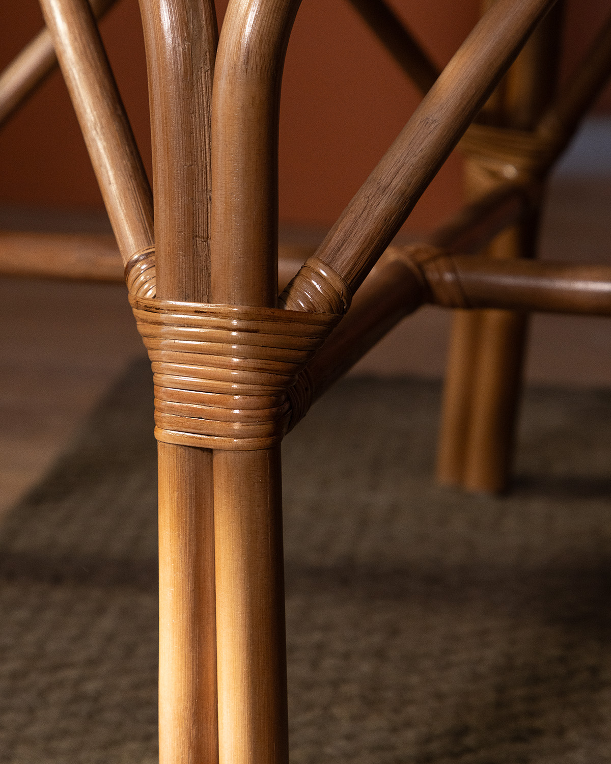 Pack of 4 Natural Rattan Dining Chairs Nimu, gallery image 6