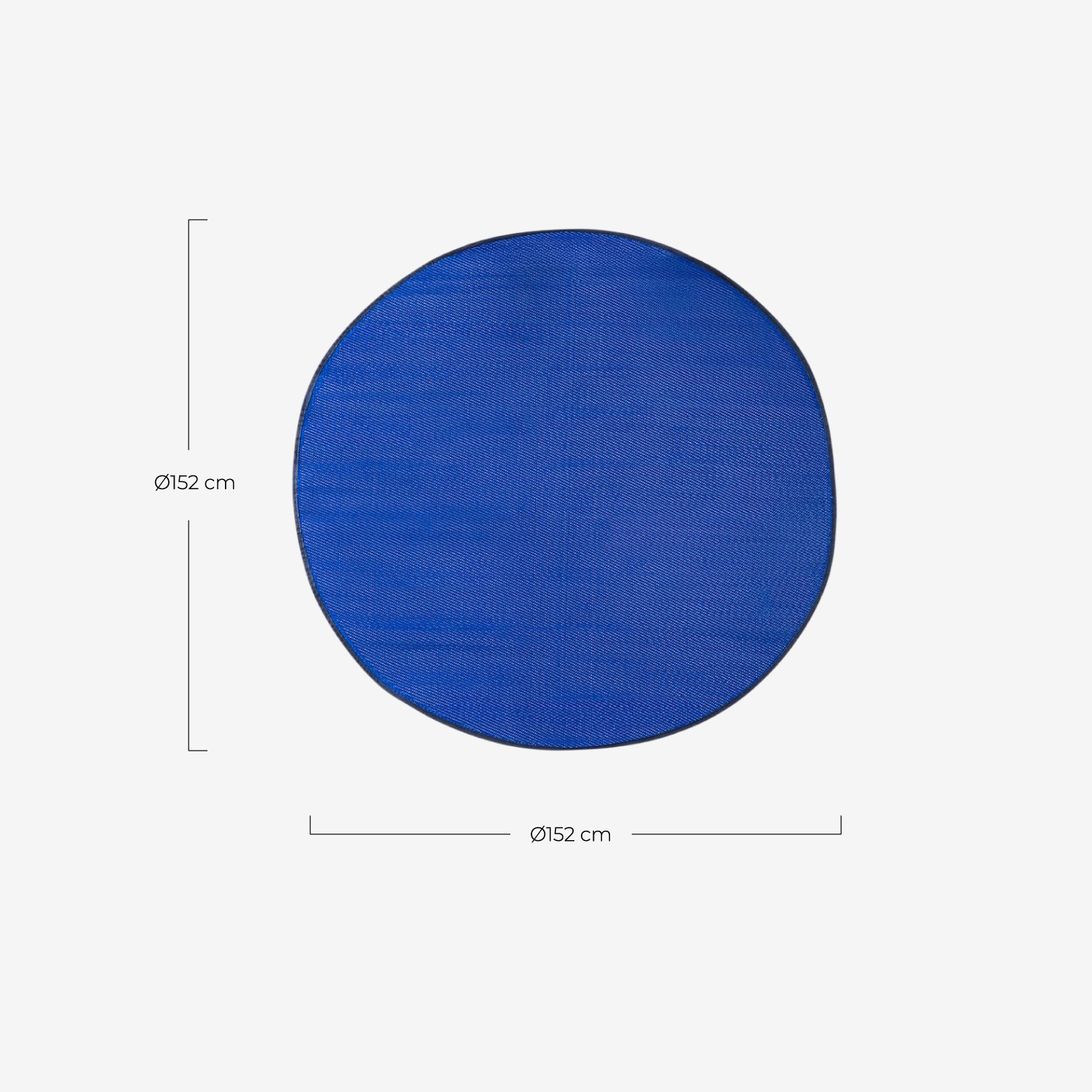Round Polypropylene Outdoor Rug (Ø152 cm) Llevant, measurements