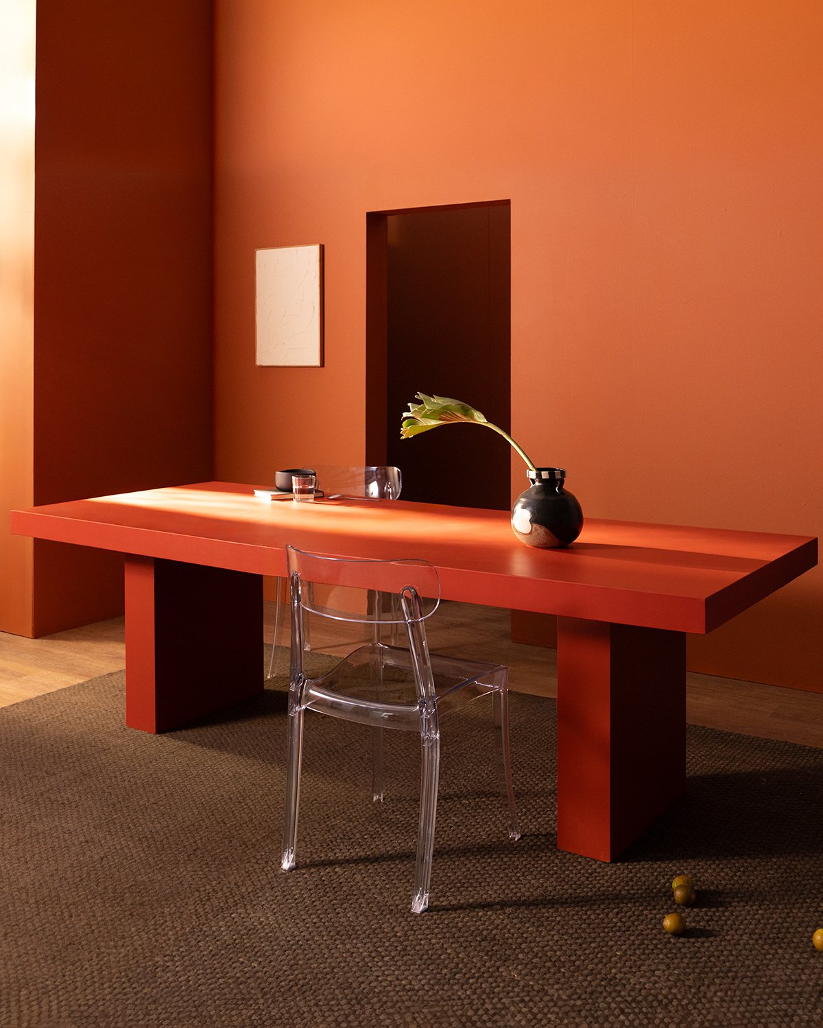 Rectangular Concrete Dining Table (244x100 cm) Itxaso, gallery image 2