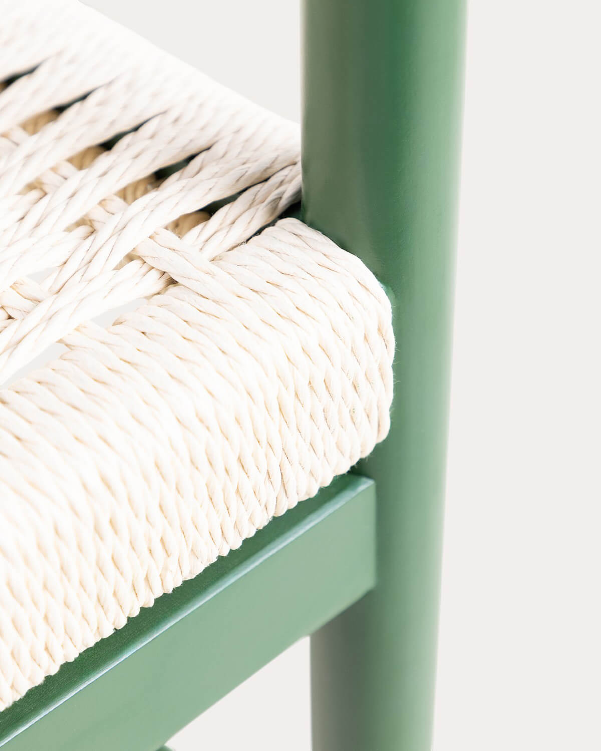 Paula Dining Chair with Wooden and Rattan Armrests, gallery image 4