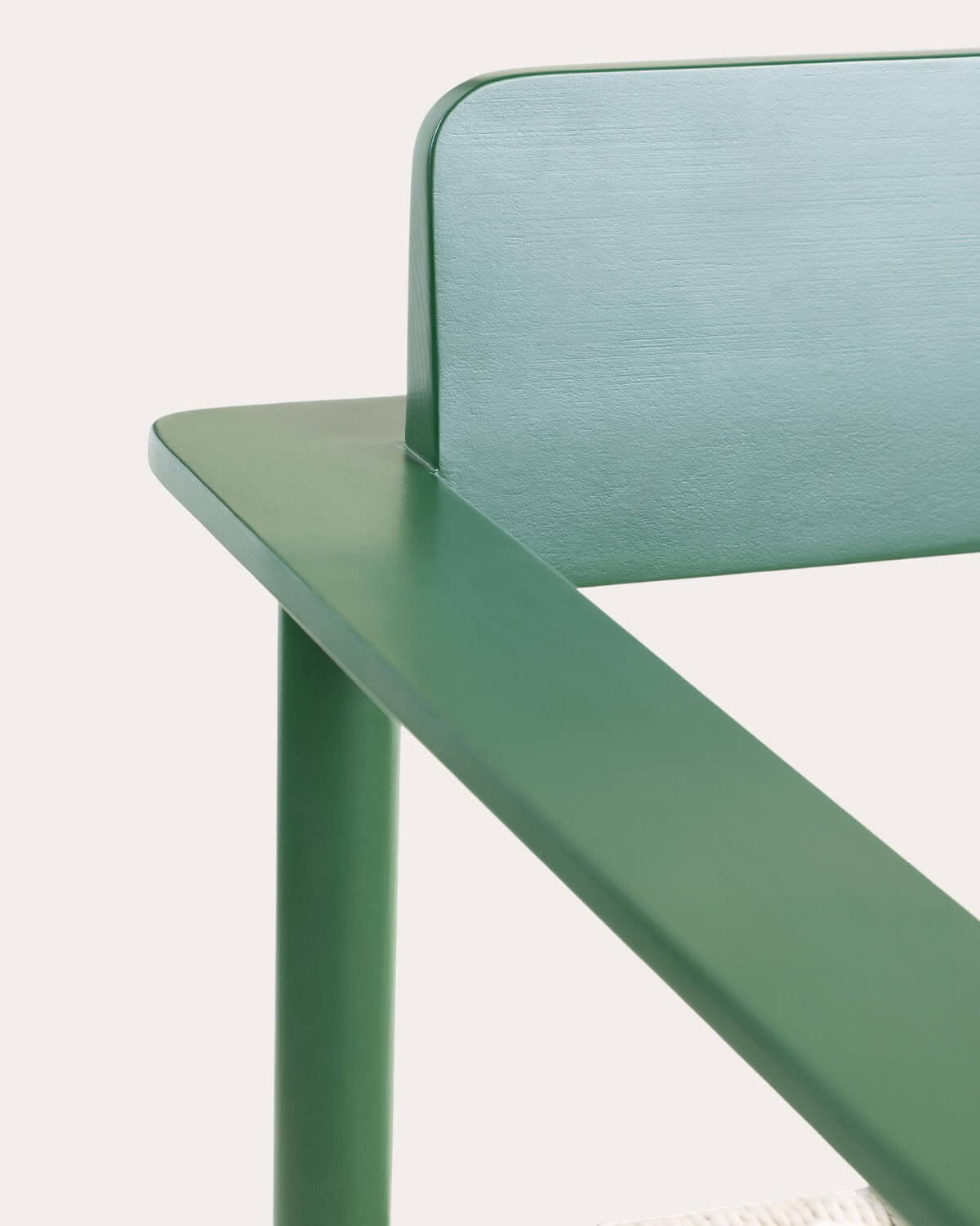 Paula Dining Chair with Wooden and Rattan Armrests, gallery image 5