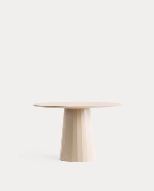 Round Wooden and Metal Dining Table (Ø100 / Ø120 cm) Irem