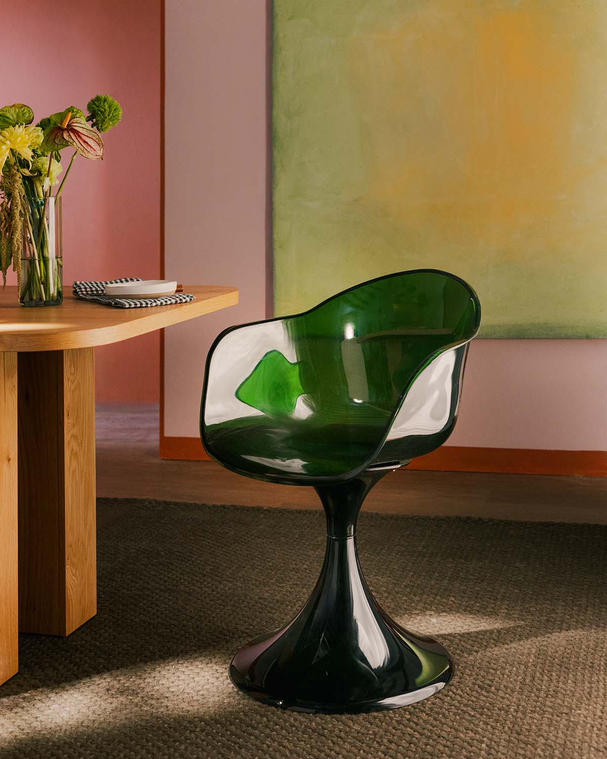 Pack 2 Polycarbonate Dining Chairs Pinhes, gallery image 2