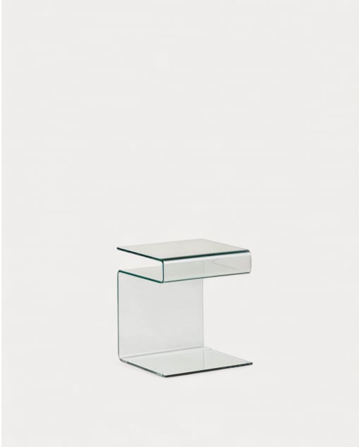 Square Glass Side Table (42x38 cm) Erox - Clear glass
