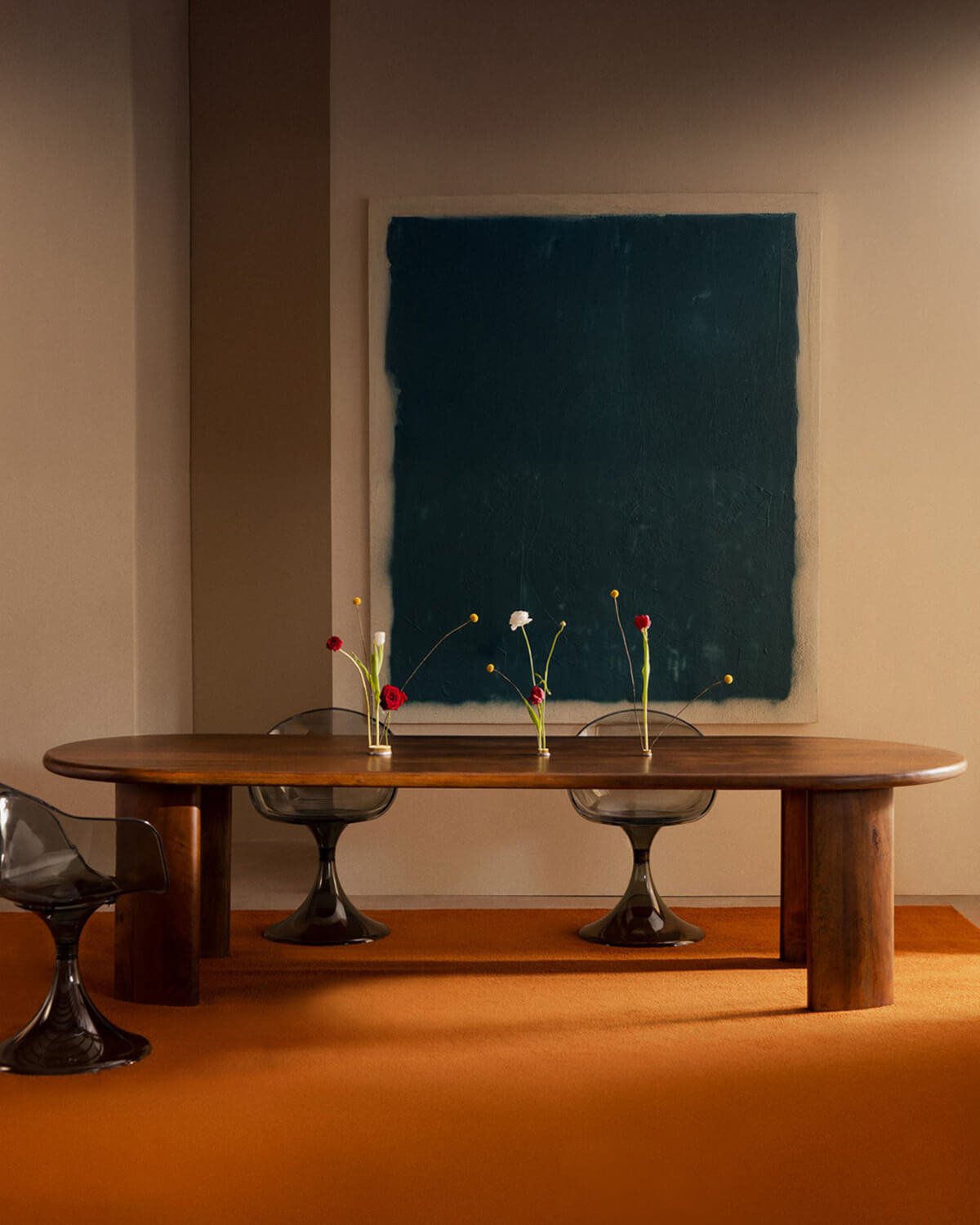 Oval Mango Wood Dining Table (300x110 cm) Leno, gallery image 2