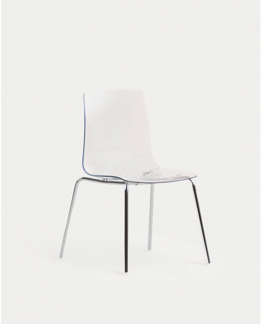 Dining Chair in Polycarbonate and Metal Samay