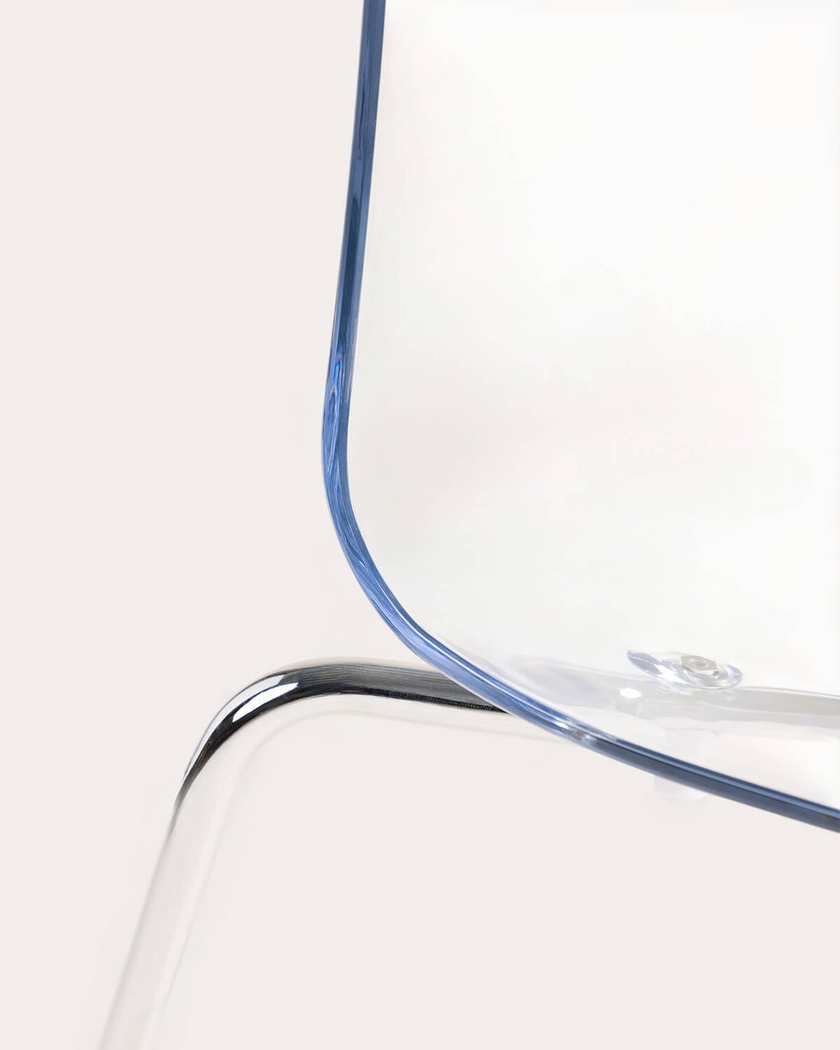 Pack 2 Dining Chairs in Polycarbonate and Metal Samay, gallery image 5