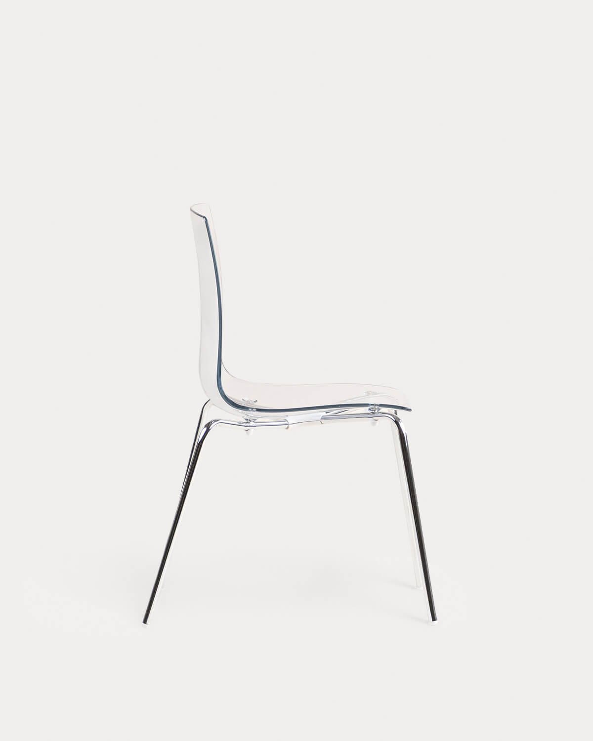 Pack 4 Dining Chairs made of Polycarbonate and Metal Samay, gallery image 3