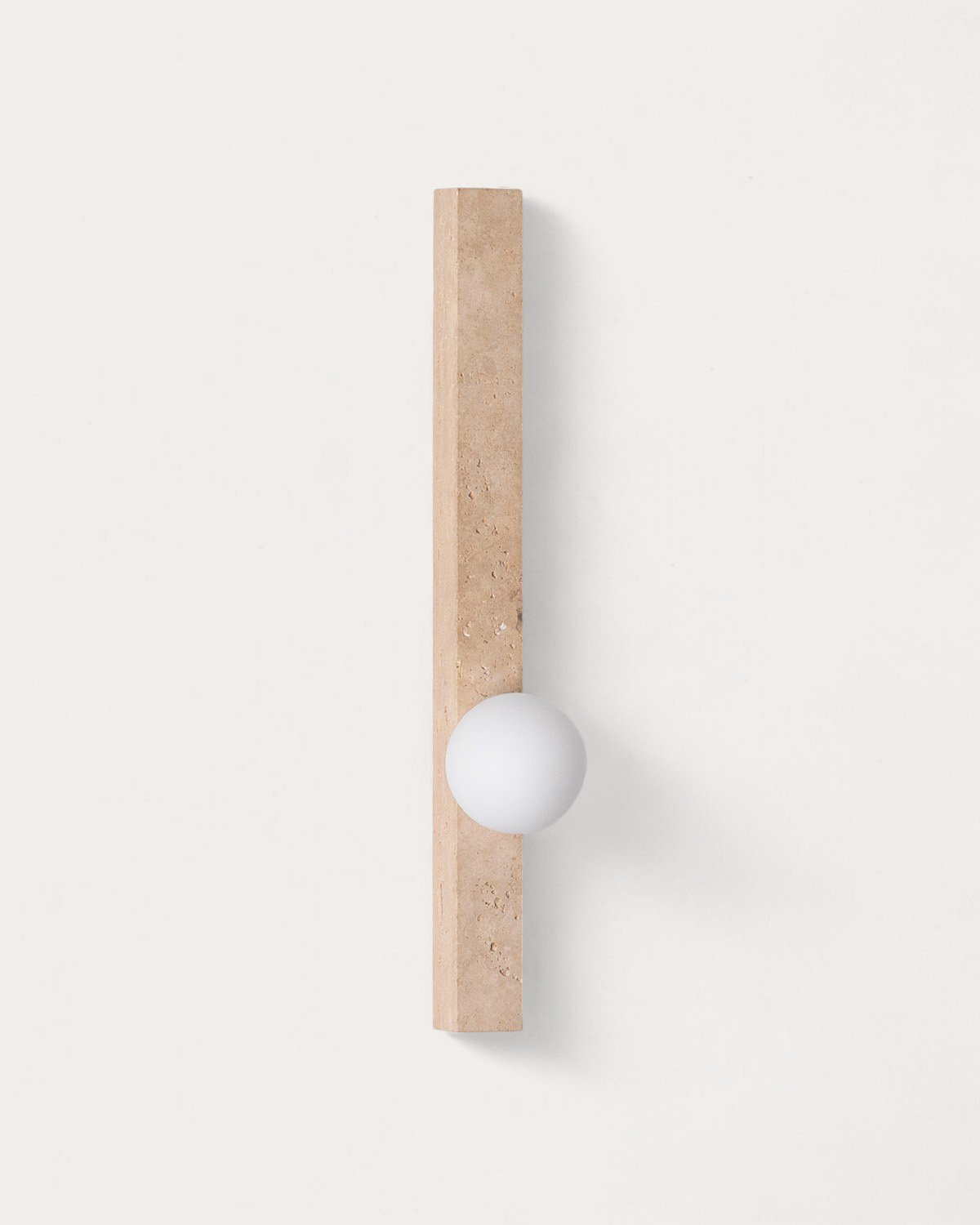 Niuras Travertine Marble Wall Sconce, gallery image 1