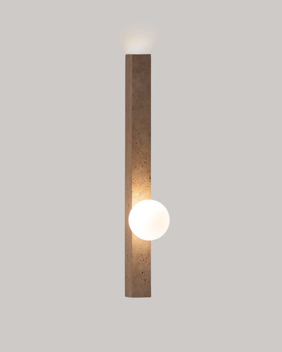 Niuras Travertine Marble Wall Sconce, gallery image 4