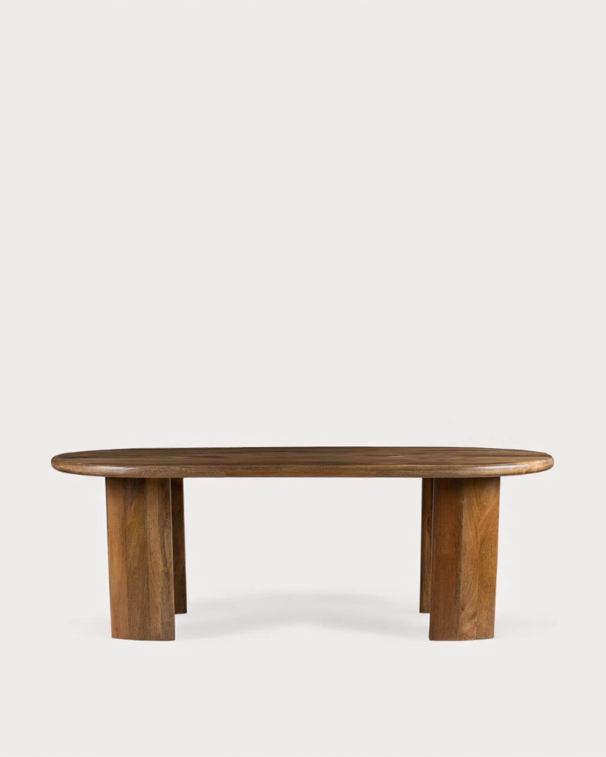 Oval Mango Wood Dining Table (220x100 cm) Leno, gallery image 5